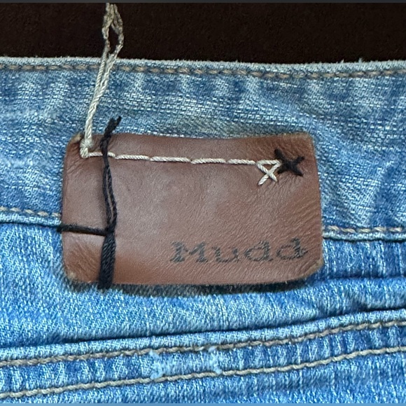 Mudd You Are Beautiful Capri Blue Jean Shorts Sz 11 Folded Short Button … - Picture 7 of 14